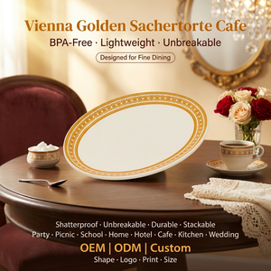 <span class=keywords><strong>Assiette</strong></span> ovale géante en mélamine de luxe de style européen, 10,2 pouces, ivoire, pour partage commun, idéale pour la paella à la maison - Vente en gros OEM/ODM - Product Image 1