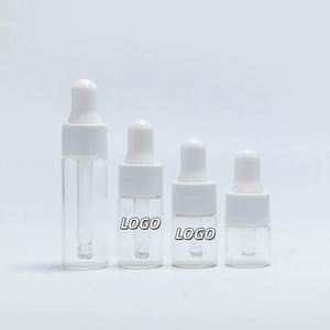 Flacon d'échantillon d'huile essentielle de parfum de 5 ml, petit flacon compte-gouttes en verre transparent pour huile essentielle - Product Image 1