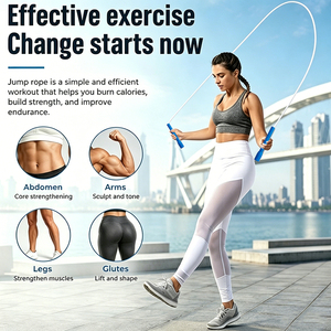 YUEDONG <span class=keywords><strong>Corda</strong></span> per Saltare Rivestita in PVC Anti-Groviglio per Allenamento Cardio, Brucia Grassi e Sviluppo Muscolare - Product Image 4