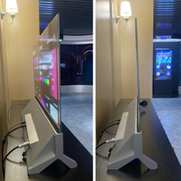 Kiosque d'information numérique avec écran tactile transparent OLED de 55 pouces pour bureau, équipement d'affichage numérique
