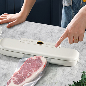 Scelleuse sous vide incurvée blanche crème personnalisée, double compartiment anti-débordement pour aliments secs et humides, viande, fruits frais, cuisine domestique - Product Image 5