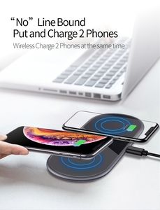 Leadingplus Ultra delgado 2 en 1 Dual 15W Max coche <span class=keywords><strong>cargador</strong></span> inalámbrico Universal para Iphone Samsung Huawei <span class=keywords><strong>Xiaomi</strong></span> - Product Image 3