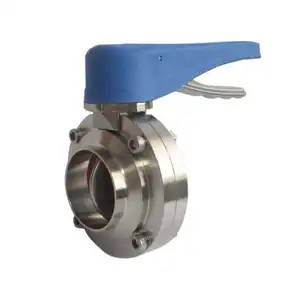 SS304 SS316 Clamping Sanitary Stainless Steel Butterfly Valve Control Valve Manual Butterfly Valve