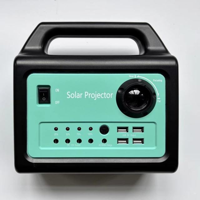 Outdoor Camping Solar Powered Mini Portable Projector Satellite TV Projector With Solar Energy System Projector Smart Projector