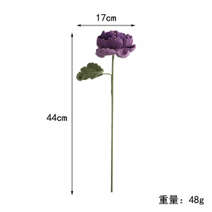 Fleurs de pivoine au crochet Kexiang, couleurs dégradées, polyester, fleurs artificielles pour décoration, accessoires de photographie, utilisation sur bureau - Product Image 5