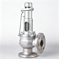 Vanne de sécurité à ressort à bride en acier inoxydable 304 résistante aux hautes températures, contrôle de pression de gaz, prix usine