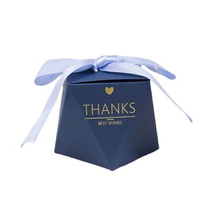 Emballage de bonbons de mariage créatif, boîte-cadeau, diamants bleus, boîte d'emballage de bonbons, vente en gros - Product Image 2