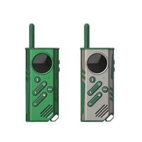 Mini talkie-walkie portable pour enfants avec portée de 3 km et téléphone interphone changeur de voix pour enfants en plastique durable