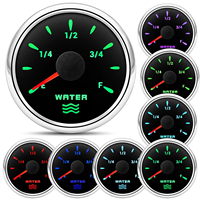 Jauge de niveau d'eau marine 100mm-1500mm pour voiture avec capteur + indicateur de niveau d'eau 7 couleurs 0-190ohm, jauge numérique à aiguille