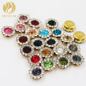 Wholesale Sun Flower Claw Setting Crystal Rhinestones For Shoes