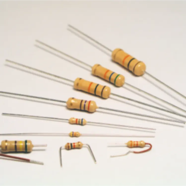 Resistor Film karbon resistan kualitas terbaik 1/6w 1/4w 1/2W 1W 2W 3W 5W Resistor Film karbon Resister karbon kustom