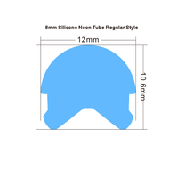 Ventes directes d'usine enseigne au néon Silicone diffuseur 12mm Silicone au néon pour enseigne au néon personnalisée