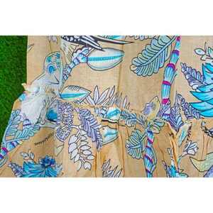 กระโปรงยาวผ้าฝ้ายพิมพ์ลายดอกไม้สไตล์วินเทจสุดหรู งานแฮนด์เมดสไตล์โบฮีเมียนสำหรับผู้หญิง รับสั่งตัดตามไซส์ ราคาขายส่ง - Product Image 2