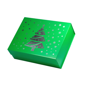 Boîte en carton haut de gamme avec fenêtre en forme d'arbre pour motif étoilé, produit mystère, décoration de Noël, <span class=keywords><strong>emballage</strong></span> cadeau pour festival - Product Image 1