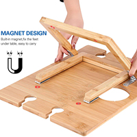 Petite Table à vin pliable en bambou pour pique-nique, pour Camping, piscine, bateau, plage, vente en gros