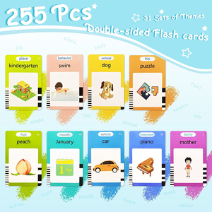 Máquina de terapia del habla para aprendizaje de inglés preescolar para niños, juguetes 224, <span class=keywords><strong>palabras</strong></span> a la vista, cognición educativa, tarjeta Flash parlante Montessori - Product Image 4