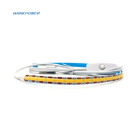 Lampu Strip USB 5V, lampu pita LED putih hangat dengan saklar 8mm lebar sempit untuk latar belakang TV