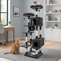 Tour pour chat multi-niveaux en bois, fermée, vente en gros du fabricant