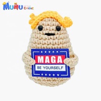 Fabricante de Juguetes Antiestrés de Patata Positiva de Ganchillo Amigurumi de Pelo Amarillo, OEM ODM a Granel, Calidad de Exportación, Regalo Empresarial
