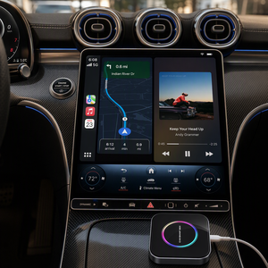 อะแดปเตอร์กล่อง CarPlay AI ไร้สาย, เครื่องเล่น Android Auto 4G+64G, ระบบสะท้อนหน้าจอแบบ Plug & Play, YouTube Netflix, รองรับ OEM ODM ทั่วไป - Product Image 2