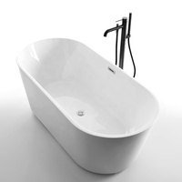 Robinet de baignoire en laiton sur pied, prix d'usine, robinet de baignoire en laiton chromé avec douchette