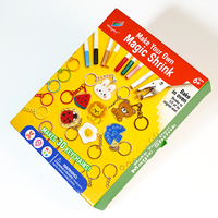 Kit de Manualidades para Niños, Plástico Termoencogible para Hacer Adornos, Proyecto de Joyería DIY, Juguete de Aprendizaje de Motricidad Fina para Niños de 5 a 7 Años