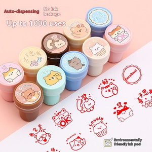 Tampon <span class=keywords><strong>de</strong></span> récompense créatif en forme <span class=keywords><strong>de</strong></span> dessin animé, petit tampon en plastique mignon pour cadeau DIY, tampon encourageant pour les commentaires des enseignants <span class=keywords><strong>de</strong></span> maternelle, vente en gros - Product Image 6