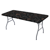 Nappe personnalisée imprimée, housse de table extensible, promotion, salon professionnel, nappes de table de 6 pieds, impression couleur intégrale