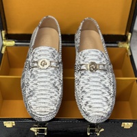 Chaussures en cuir de python 100% pour hommes, chaussures décontractées élégantes à semelle souple antidérapante, best-seller, offre spéciale