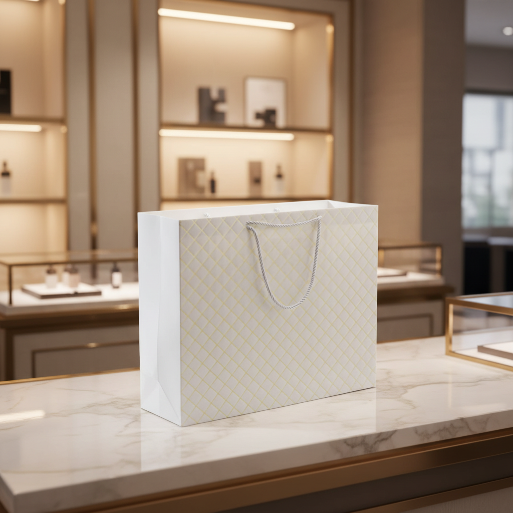 Custom Your Own Logo Eco-Friendly Luxurious Packaging Paper Bags with Handle for Clothing Shopping Gift