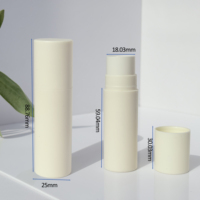 Tube correcteur en plastique beige personnalisable Conteneur de bâton de fond de teint vide Tube pivotant pour contour du corps