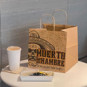 Sacs en papier kraft personnalisés, écologiques, biodégradables, recyclables, jetables, pour emporter, pour la restauration rapide, les burritos, les sushis, les tacos - Product Image 4