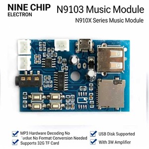 โมดูลเล่นเสียง N9103 ซีรีส์ โมดูล MP3 ผู้ผลิต OEM พร้อมบอร์ดถอดรหัส MP3 โมดูลเสียงสำหรับระบบเตือนภัย - Product Image 2