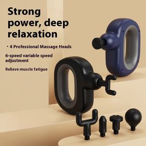 Mini Pistola de Masaje Portátil con 4 Cabezales de Masaje, Batería Integrada, Bajo Ruido, para Alivio Muscular, <span class=keywords><strong>Fisioterapia</strong></span> y Yoga - Product Image 1