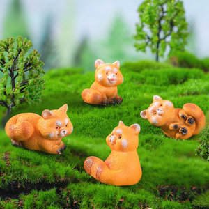 Statuette Realistiche di <span class=keywords><strong>Panda</strong></span> Rosso Weij Landscape, Accessori Decorativi Fai-da-Te, Ornamenti Piccoli per Auto e Scrivania - Product Image 2