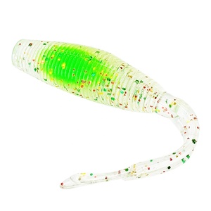 Leurre de pêche souple luminescent Newbility 7,5 cm 2,8 g à double queue en forme de ver pour la pêche au bar - Product Image 3