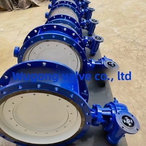 Large Diameter Soft Seal Flange Butterfly Handle D342X-10/16C/Q/P Stainless Steel Water/Liquefied DN350 Water D342X-10/16C/Q/P L - Product Image 3