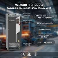 Variateur de fréquence numérique HYTECON 200 kW 380 V intelligent connecté au réseau WD400-T3-200G 270 CV, contrôle vectoriel, garantie 2 ans