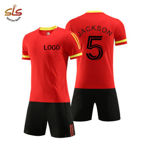 大人用高品質サッカーユニフォーム半袖サッカーセット通気性フットボールシャツフットボールカミセタスレトロサッカーユニフォーム - Product Image 1