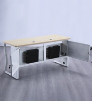 Escritorio de computadora de escuela de Fabricación especializada sala de entrenamiento de aula multimedia para mesa de estudio de estudiante con escuela secundaria