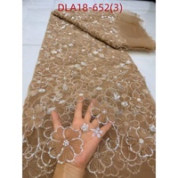 Belle perle perles broderie paillettes dentelle tissus haute qualité nouveau Design robe de soirée de mariage matériel