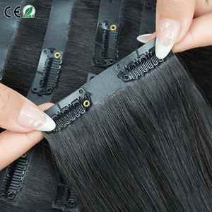 Extensiones de Cabello Humano 100% Invisibles y Sin Costuras, con Clip, Cabello Humano 100% con Cutícula Alineada - Product Image 1