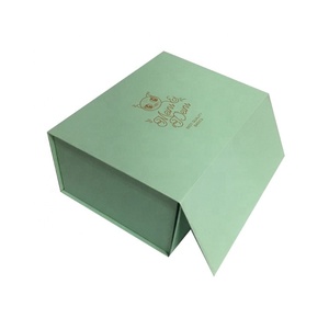 Personalized Custom Light Green Foldable Packing Gift Box For Shirt Garment - Product Image 2