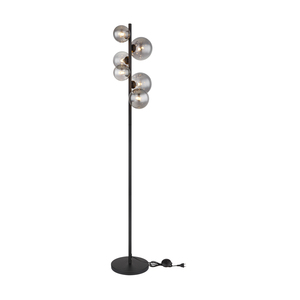 <span class=keywords><strong>Lampe</strong></span> sur pied en <span class=keywords><strong>verre</strong></span> <span class=keywords><strong>fumé</strong></span> et métal au design moderne et luxueux, 3000K, 155cm, 6 ampoules, <span class=keywords><strong>à</strong></span> vendre - Product Image 3