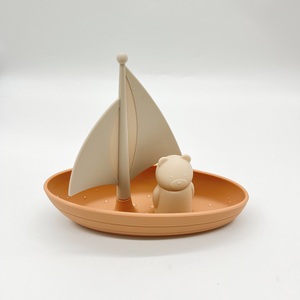 Nouveau voilier pour bébé enfant en bas âge baignoire douche piscine eau Table moule gratuit bébé jouet pour nourrissons Silicone bain jouets bateaux flottants - Product Image 4