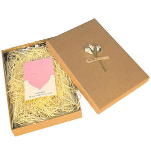 Eco-Friendly Kraft Paper Rigid Gift Box Square Box Design Matt <b>Lamination</b> Custom Design Handmade Art Sticker Top Bottom Lid - Product Image 2