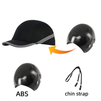 Casquette de protection anti-choc haute visibilité en maille intégrale avec visière réfléchissante 360° CE EN812 pour le travail de nuit