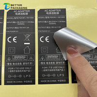 Étiquette en papier d'aluminium PET noir mat, adhésif résistant à la chaleur, impression personnalisée, autocollant pour appareil électrique, feuille d'étiquette CE