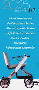 Fauteuil roulant électrique motorisé tout-terrain intelligent et léger, scooter électrique robotisé pour personnes handicapées - Product Image 6