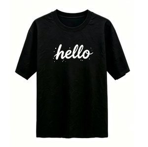 เสื้อยืดคอตตอนยูนิเซ็กซ์สีขาว แขนสั้น คอกลม พิมพ์ลายตัวอักษร ดีไซน์ลำลอง เสื้อยืดผู้ชาย - Product Image 6